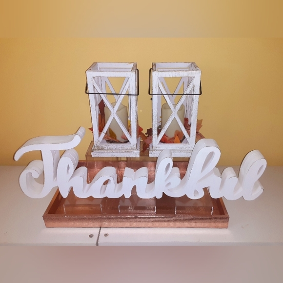 Fall Decoration Weathered Fall Standing Sign & Lantern Bundle - Picture 4 of 9